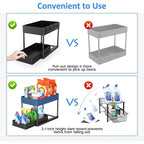 Pull-Out Under Sink Organizer (2-Tier Sliding Storage)