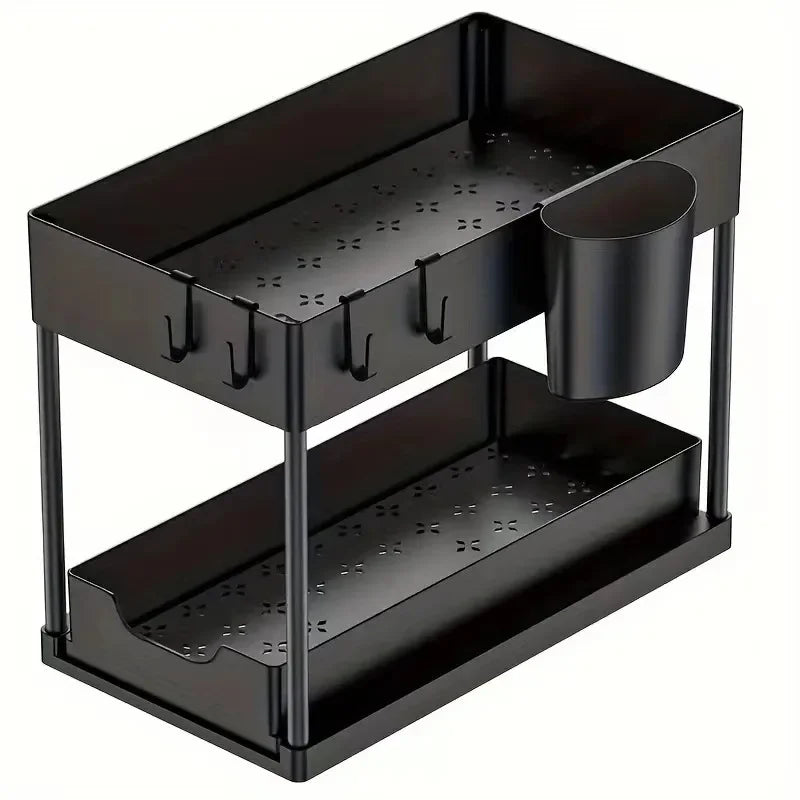 Pull-Out Under Sink Organizer (2-Tier Sliding Storage)