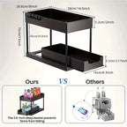 Pull-Out Under Sink Organizer (2-Tier Sliding Storage)