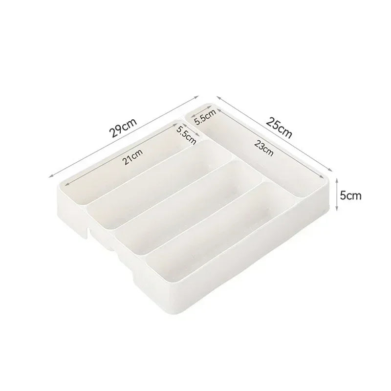 Expandable Cutlery Organizer Tray (Minimal Drawer Storage)