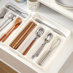 Expandable Cutlery Organizer Tray (Minimal Drawer Storage)